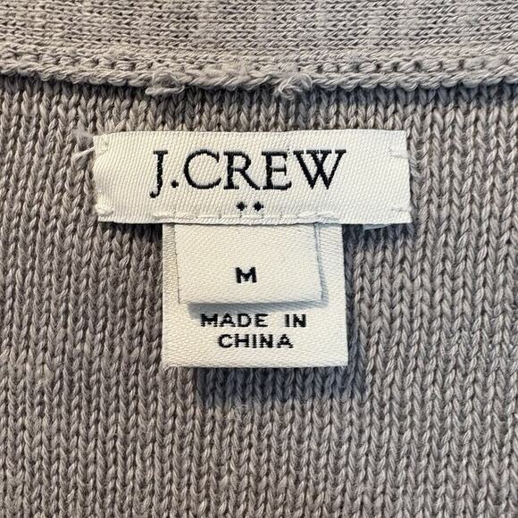 J. Crew Gray Tiered Ruffle Sleeve Cardigan Sweater Womens Size‎ Medium (1829) - Picture 4 of 6